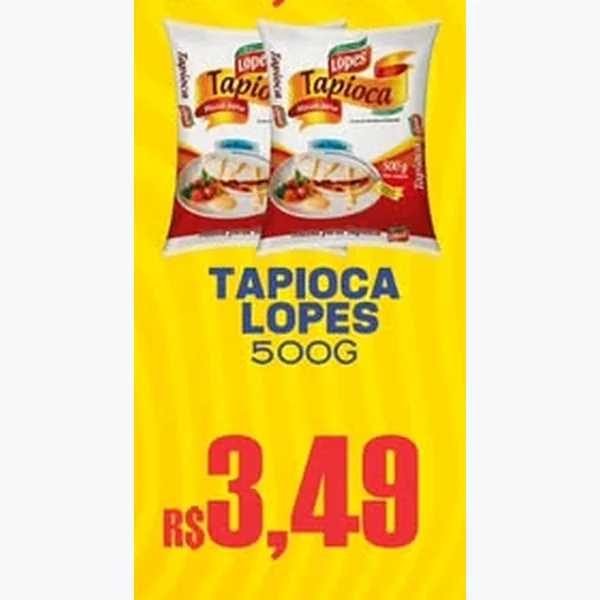Recorte do encarte de Tapioca Lopes 500 g