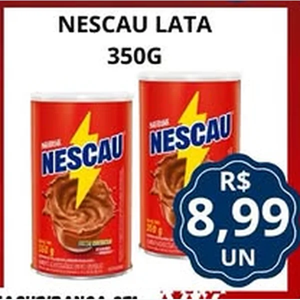 Recorte do encarte de Achocolatado em Pó Nescau 350 g