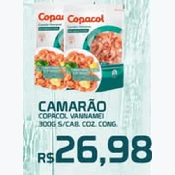 Camarão Vannamei S/cab. Coz. Cong. Copacol 300 g