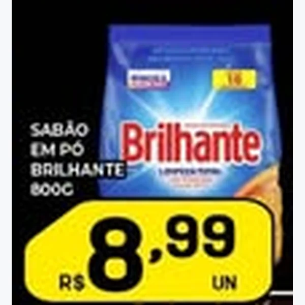 Recorte do encarte de Sabão em Pó Brilhante 800 g