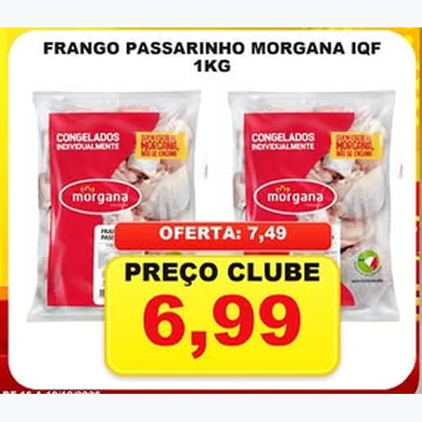 Recorte do encarte de Frango Passarinho Iqf Morgana 1 kg