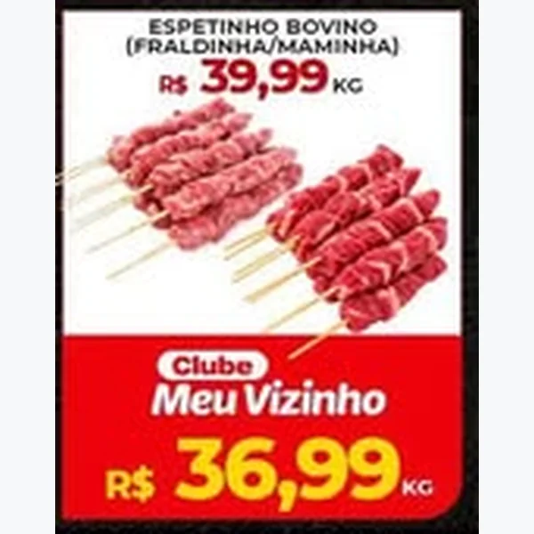 Recorte do encarte de Espetinho Bovino (fraldinha/maminha)