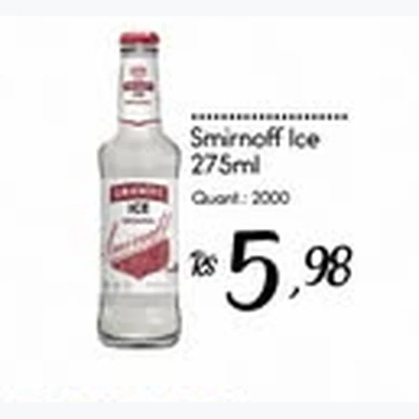 Recorte do encarte de Ice Smirnoff 275 ml