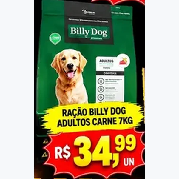 Ração Adultos Carne Billy Dog 7 kg