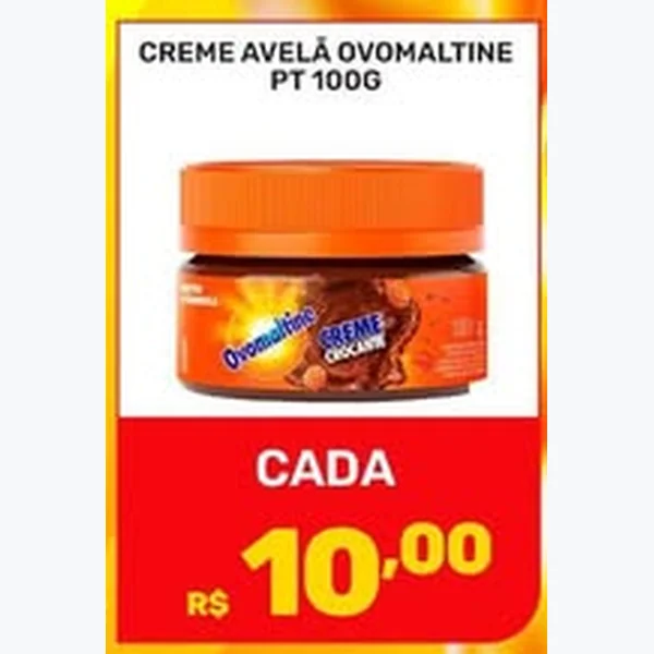 Recorte do encarte de Creme Avelã Ovomaltine 100 g