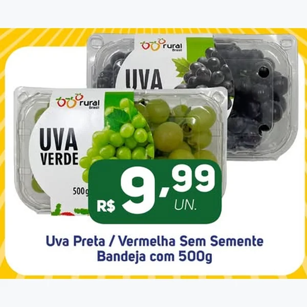 Uva Verde sem Semente Rural Brasil 500 g
