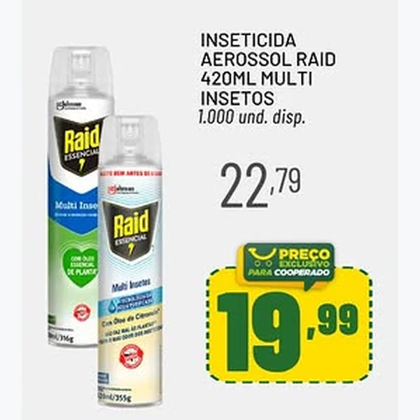 Inseticida Aerossol Multi Insetos Raid 420 ml