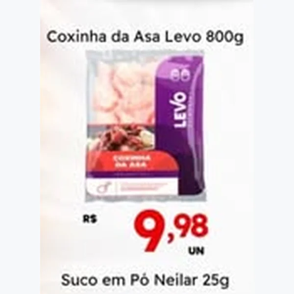 Recorte do encarte de Coxinha da Asa Levo 800 g