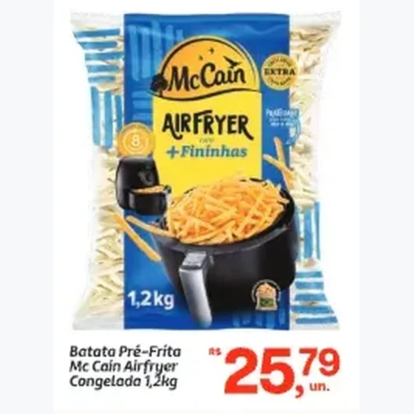 Recorte do encarte de Batata Pré Frita Airfryer McCain 1,2 kg