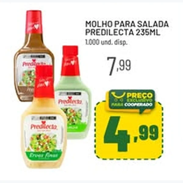 Recorte do encarte de Molho para Salada Predilecta 235 ml