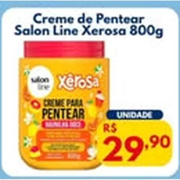 Recorte do encarte de Creme para Pentear Xerosa Salon Line 800 g