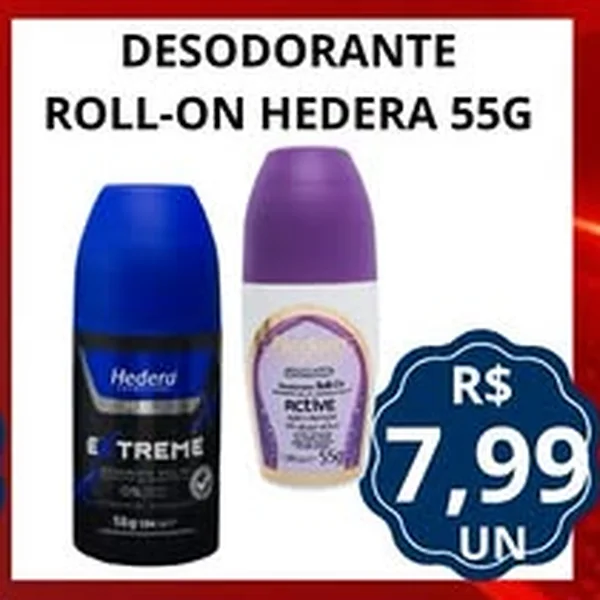 Recorte do encarte de Desodorante Roll-on Hedera 55 g