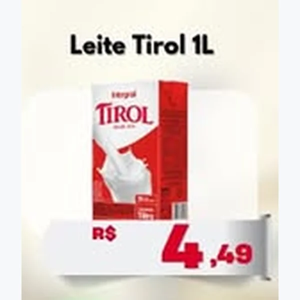Recorte do encarte de Leite Tirol 1 L