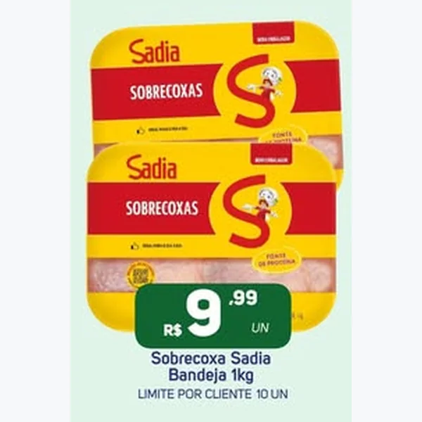 Recorte do encarte de Sobrecoxa Sadia 1 kg