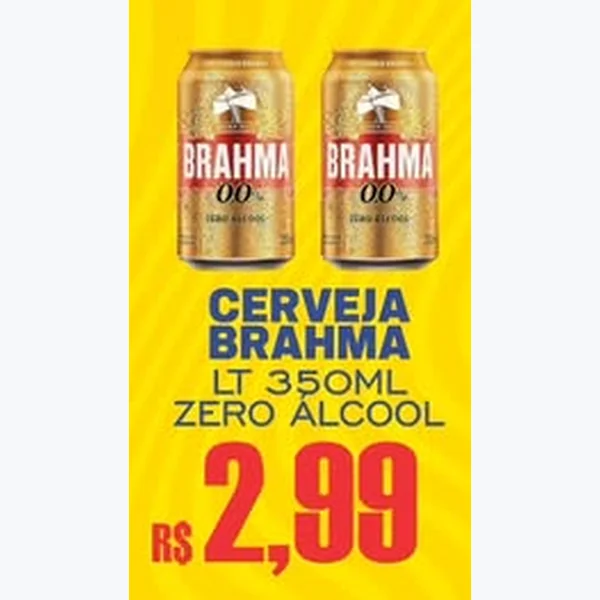 Recorte do encarte de Cerveja Zero Álcool Brahma 350 ml