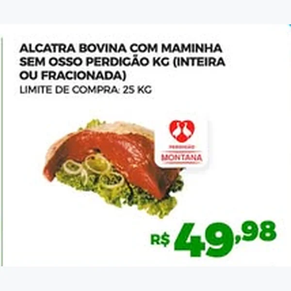 Recorte do encarte de Alcatra Bovina com Maminha sem Osso Perdigão