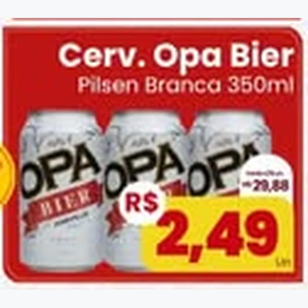 Cerveja Pilsen Branca Opa Bier 350 ml