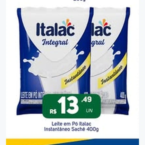 Leite em Pó Instantâneo Italac 400 g