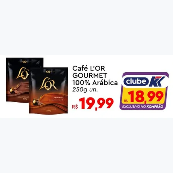 Café Gourmet 100% Arábica L'OR 250 g