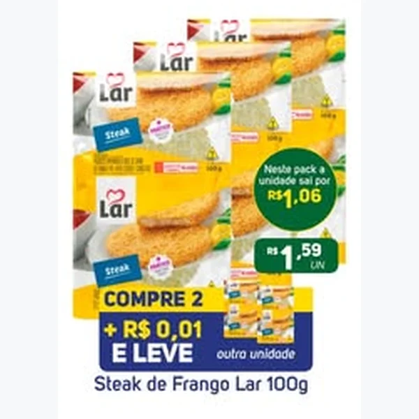 Steak de Frango Lar 100 g