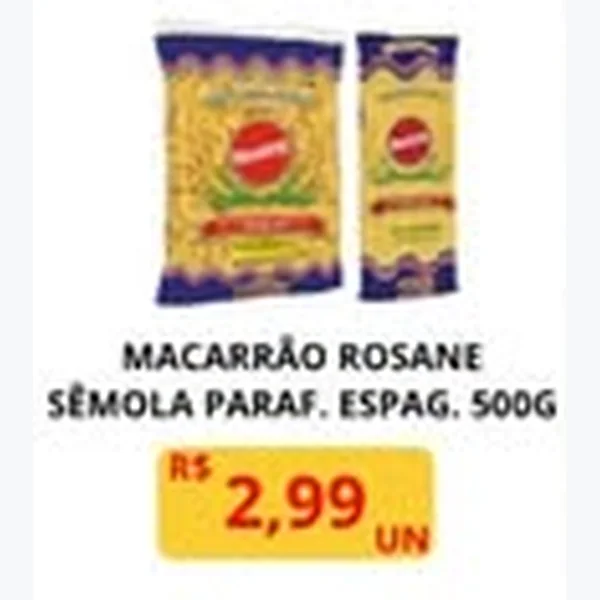 Macarrão Sêmola Parafuso Rosane 500 g