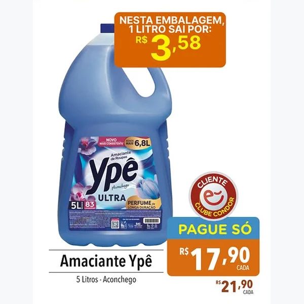 Amaciante Ultra Aconchego Ypê 5 L