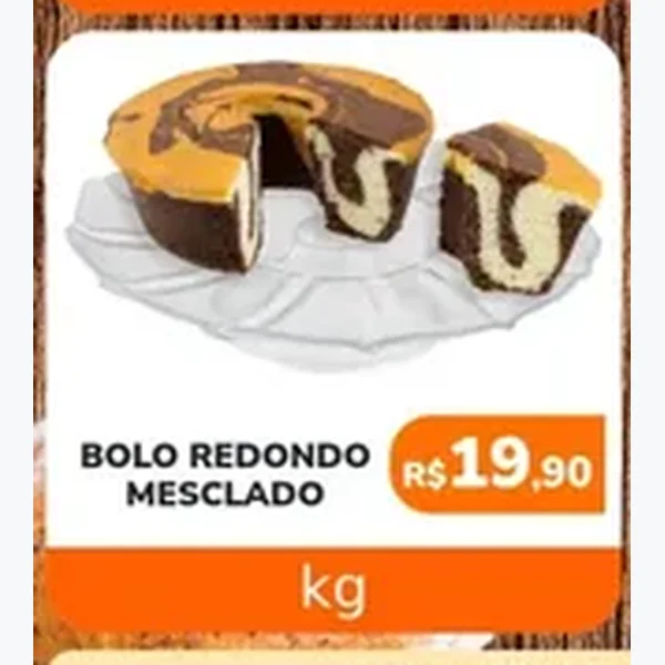 Bolo Redondo Mesclado