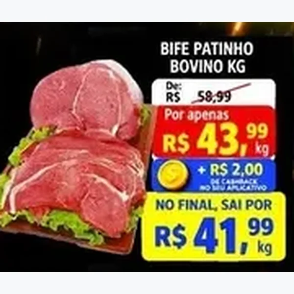 Recorte do encarte de Bife Patinho