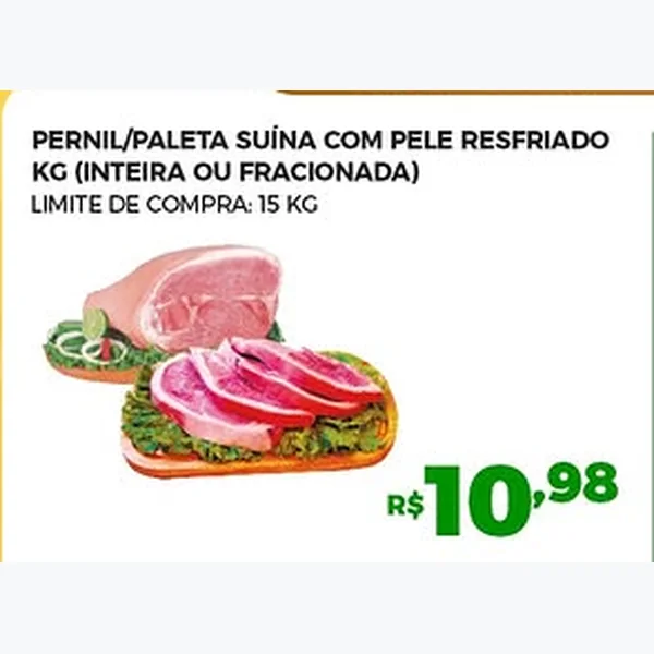 Recorte do encarte de Pernil Suíno com Pele Resfriado