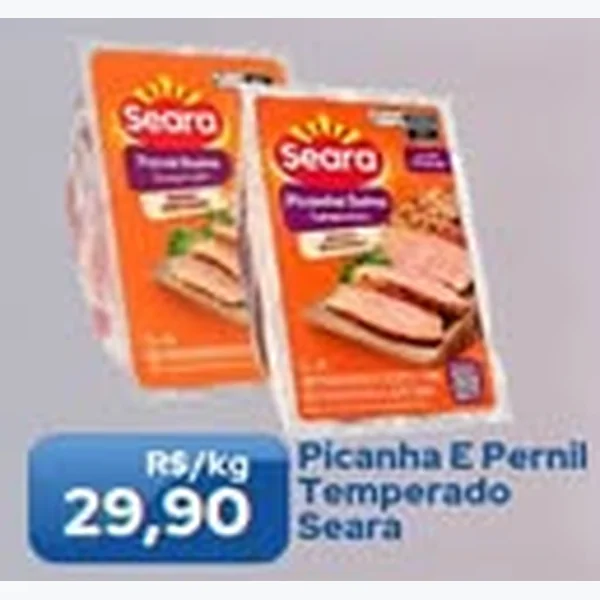 Recorte do encarte de Picanha e Pernil Temperado Seara