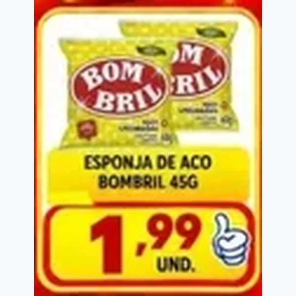Recorte do encarte de Esponja de Aço Bombril 45 g