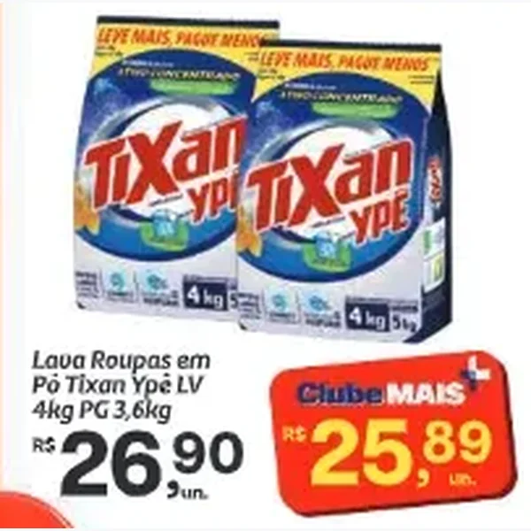 Lava Roupas em Pó Tixan Ypê 3,6 kg
