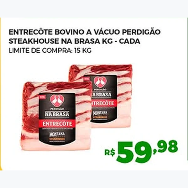 Recorte do encarte de Entrecôte Bovino a Vácuo Perdigão