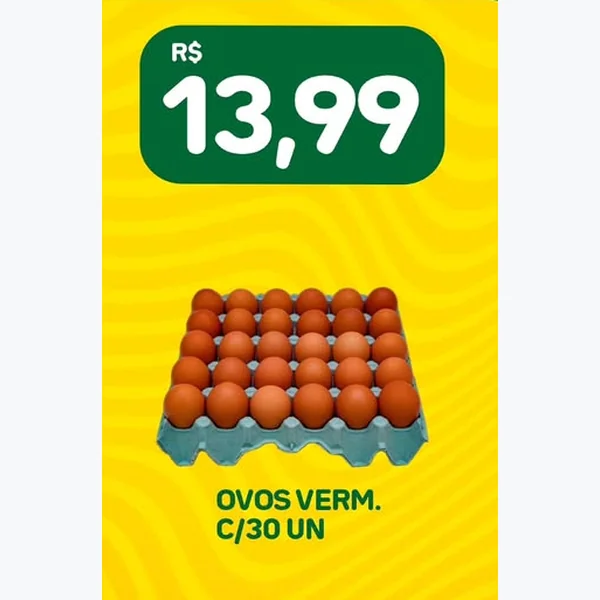 Ovos Vermelhos 30 un