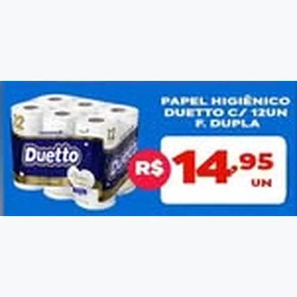 Papel Higiênico Folha Dupla Duetto 12 un