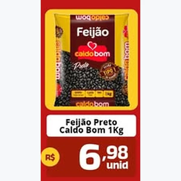Feijão Preto Caldo Bom 1 kg
