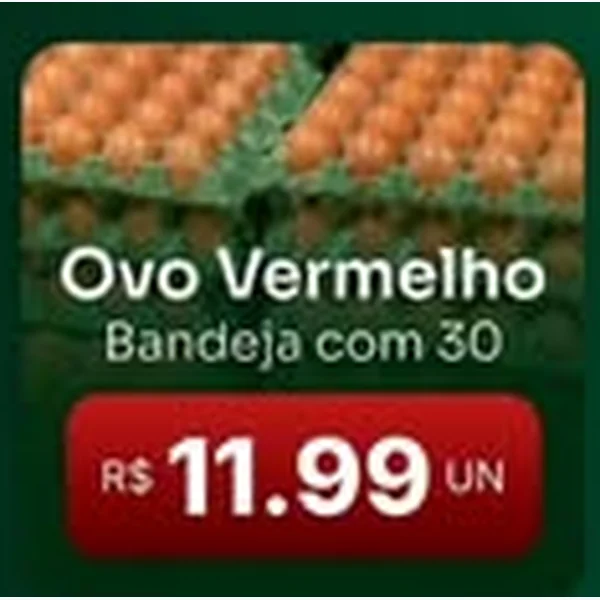 Recorte do encarte de Ovos Vermelhos 30 un