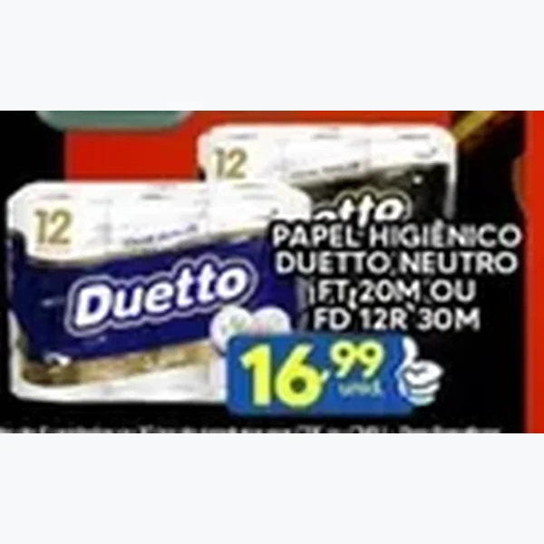 Papel Higiênico Neutro Duetto 12 un × 30 un