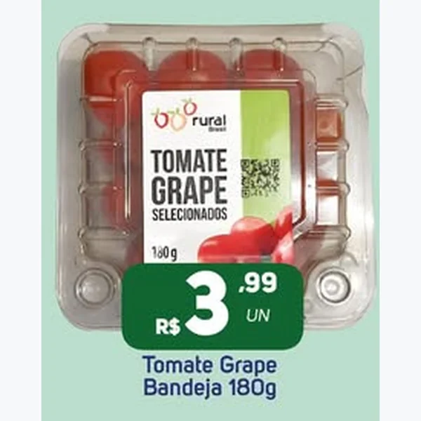 Recorte do encarte de Tomate Grape Rural Brasil 180 g