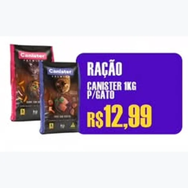 Recorte do encarte de Ração Canister 1 kg