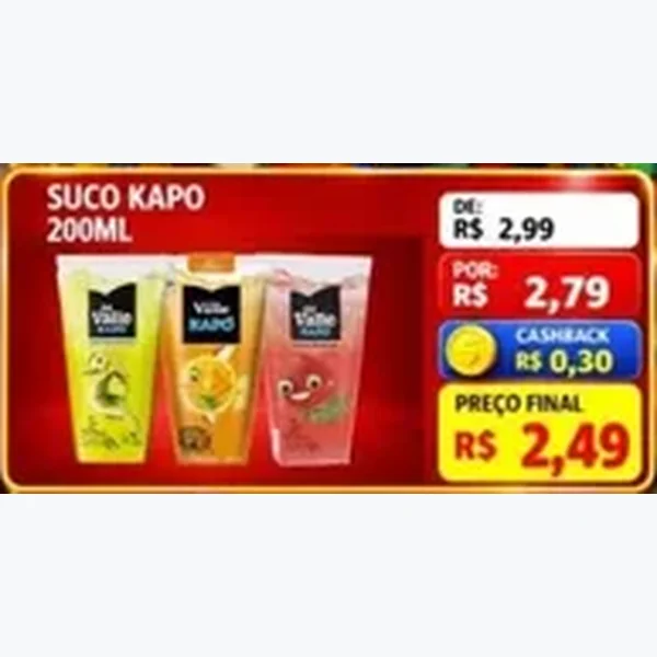 Recorte do encarte de Suco Kapo 200 ml