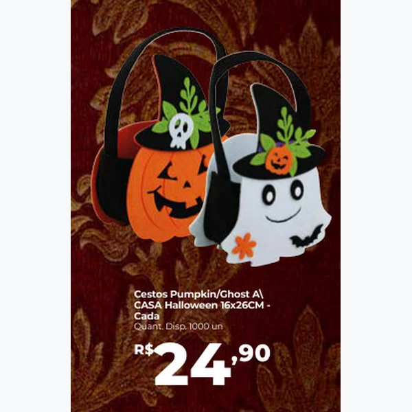 Recorte do encarte de Cestos Pumpkin/ghost A\CASA