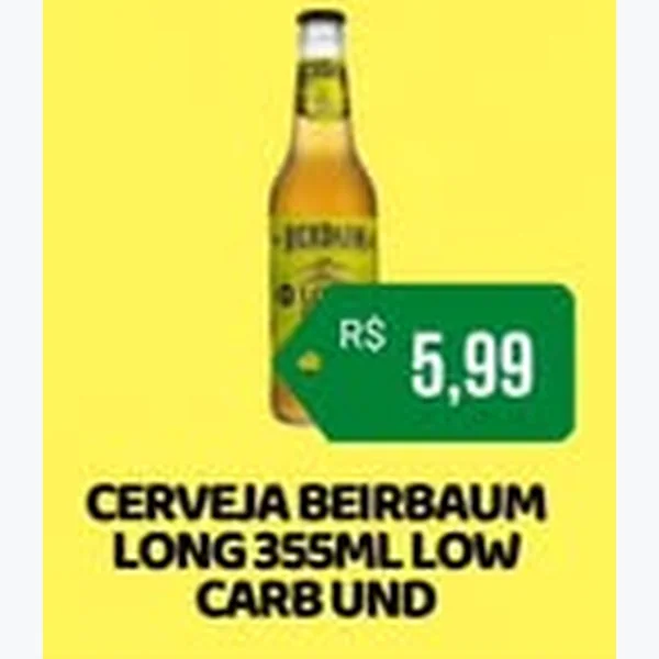 Recorte do encarte de Cerveja Low Carb Beirbaum 355 ml