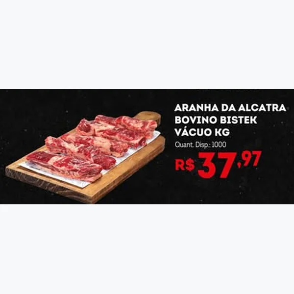 Aranha da Alcatra Bovina Vácuo Bistek