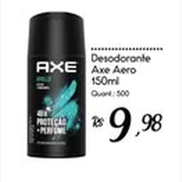 Recorte do encarte de Desodorante Aero Axe 150 ml