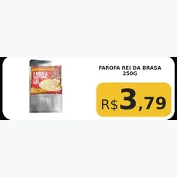 Recorte do encarte de Farofa Rei da Brasa 250 g