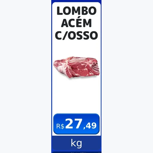 Recorte do encarte de Lombo Acém com Osso