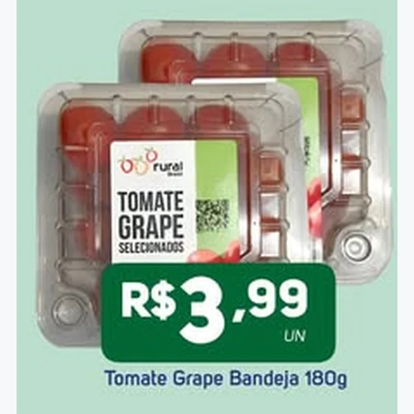 Recorte do encarte de Tomate Grape Rural Brasil 180 g