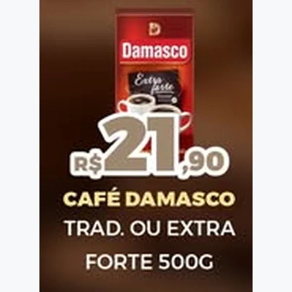 Recorte do encarte de Café Extra Forte Damasco 500 g