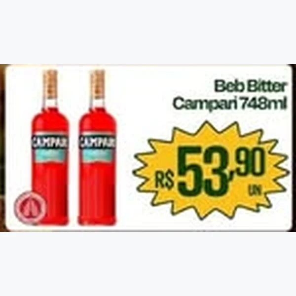 Recorte do encarte de Bebida Bitter Campari 748 ml